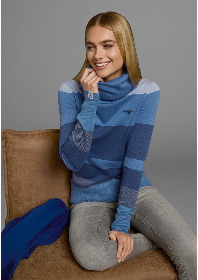 KangaROOS Coltrui gestreept met hoge opstaande kraag - Foto 7