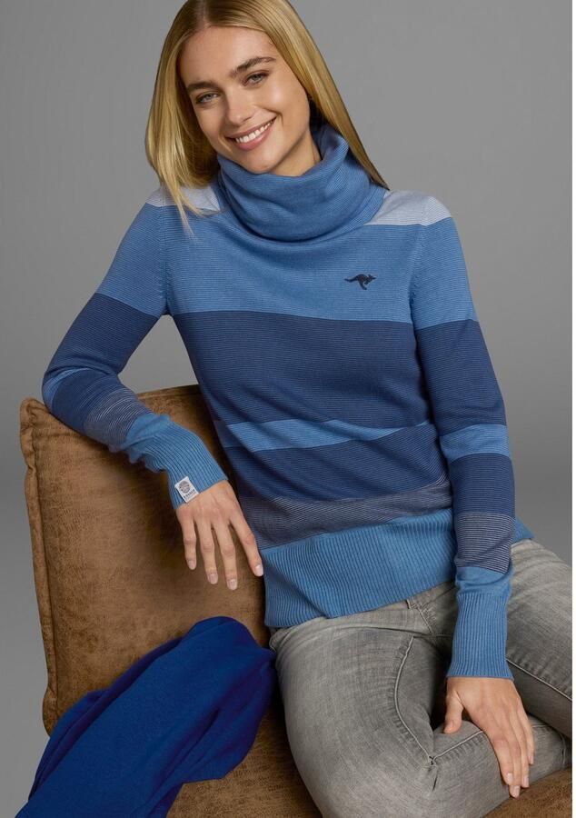 KangaROOS Coltrui gestreept met hoge opstaande kraag - Foto 8