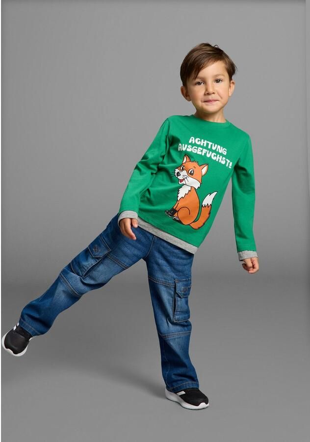 KangaROOS Comfortjeans Cargo-jeans voor kleine jongens Stretchjeans met coole cargozakken