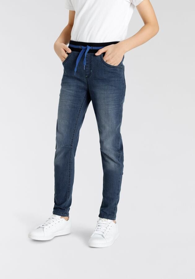 KangaROOS Comfortjeans Stretch jeans with slim leg for boys smalle broekpasvorm used-wassing comfortabele taille - Foto 7