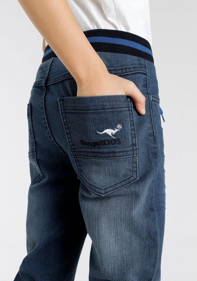 KangaROOS Comfortjeans Stretch jeans with slim leg for boys smalle broekpasvorm used-wassing comfortabele taille - Foto 4