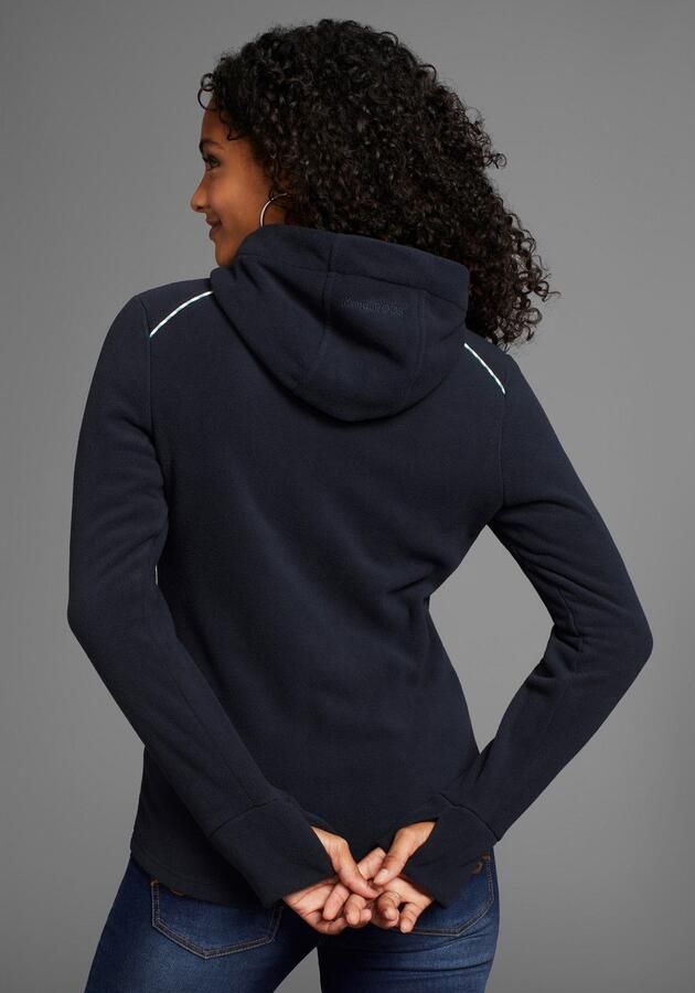 KangaROOS Fleecejack figuuraccentuerende pasvorm met capuchon en trekkoord overgangsjas - Foto 2