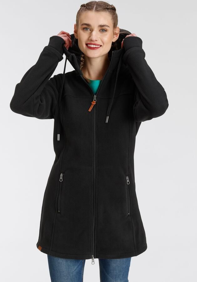 KangaROOS Fleecejack figuurvolgende snit met capuchon met 2-weg rits - Foto 8