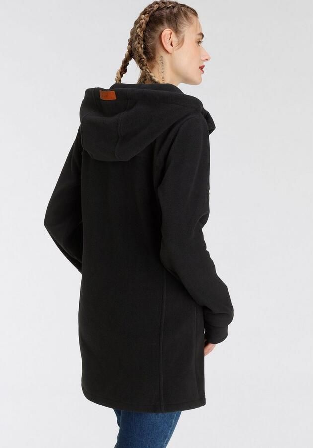 KangaROOS Fleecejack figuurvolgende snit met capuchon met 2-weg rits - Foto 4