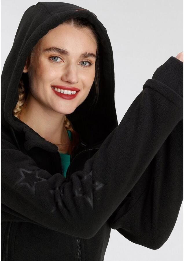 KangaROOS Fleecejack figuurvolgende snit met capuchon met 2-weg rits - Foto 2