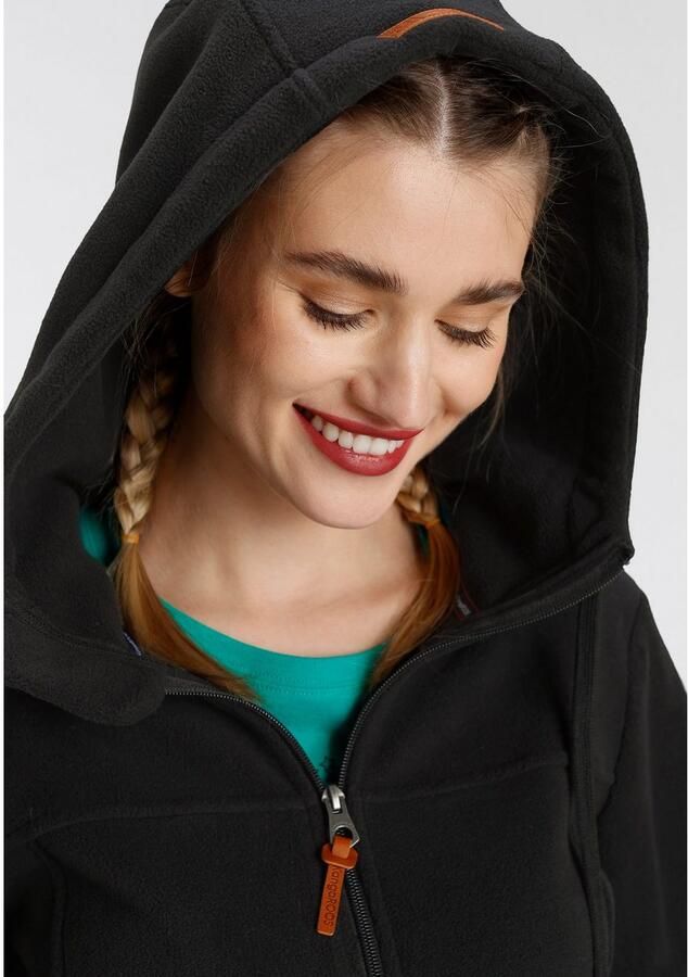 KangaROOS Fleecejack figuurvolgende snit met capuchon met 2-weg rits - Foto 3