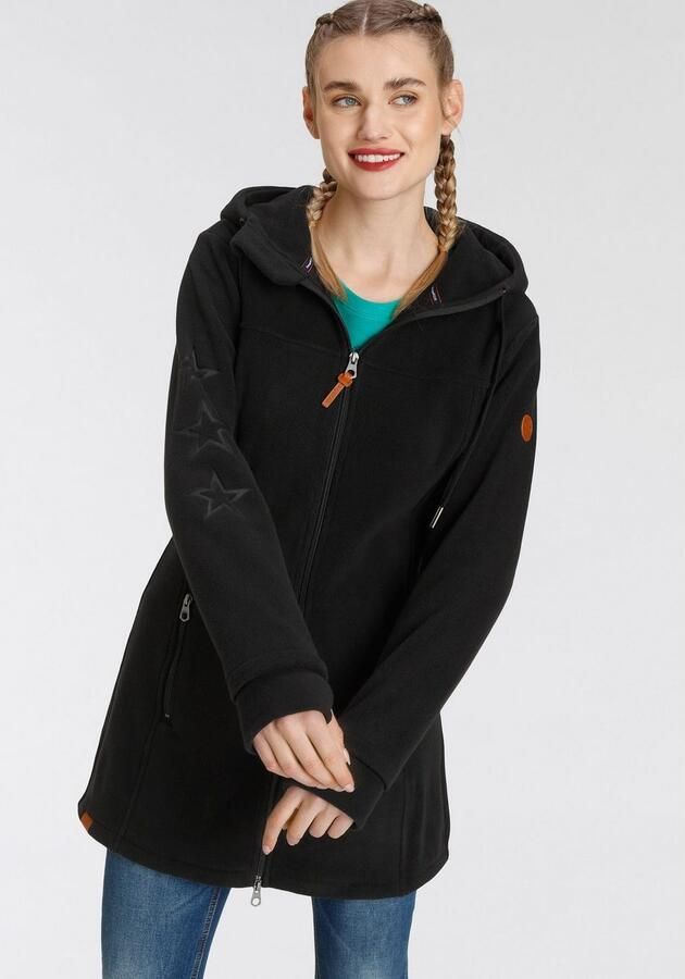 KangaROOS Fleecejack figuurvolgende snit met capuchon met 2-weg rits - Foto 6