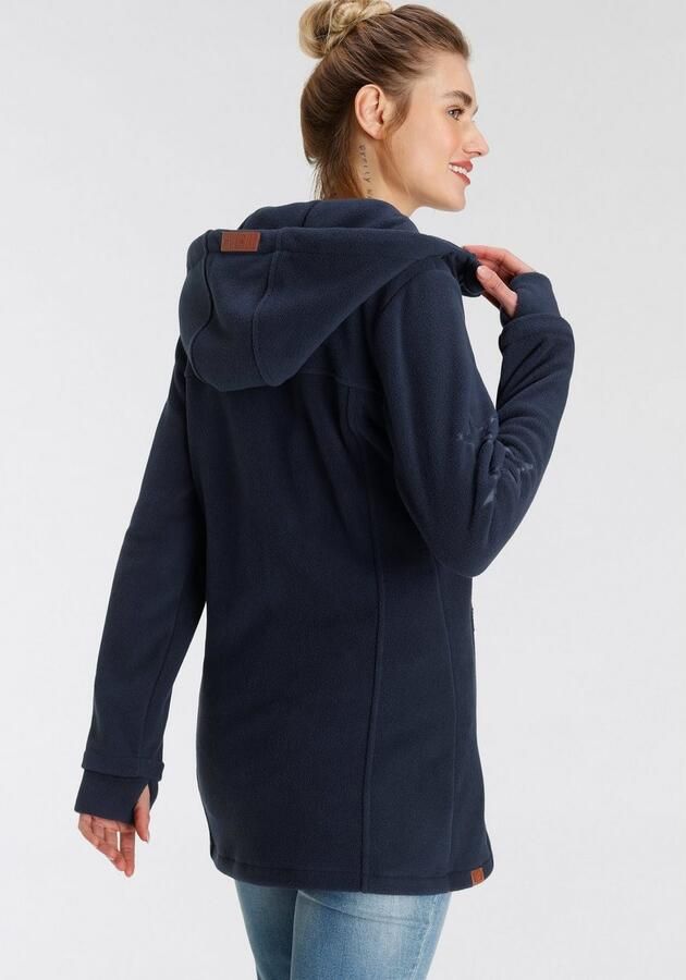 KangaROOS Fleecejack figuurvolgende snit met capuchon met 2-weg rits - Foto 3