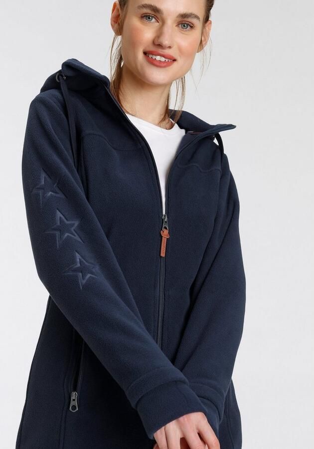 KangaROOS Fleecejack figuurvolgende snit met capuchon met 2-weg rits - Foto 4