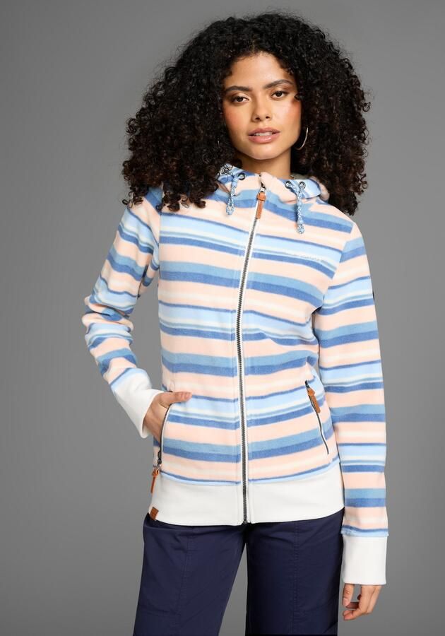 KangaROOS Fleecejack met capuchon in trendy streep-design - Foto 8