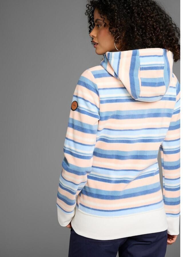 KangaROOS Fleecejack met capuchon in trendy streep-design - Foto 3