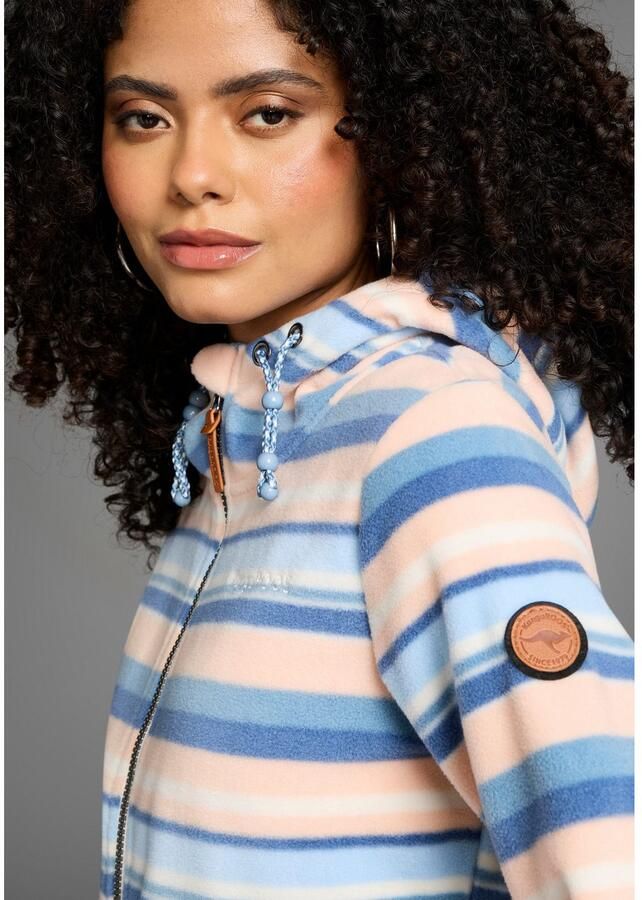 KangaROOS Fleecejack met capuchon in trendy streep-design - Foto 2