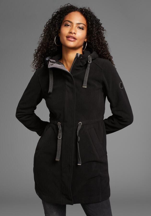 KangaROOS Fleecejack met capuchon van fleece met koord met 2-weg rits - Foto 6