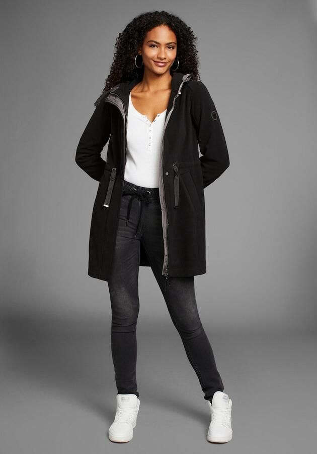 KangaROOS Fleecejack met capuchon van fleece met koord met 2-weg rits - Foto 3