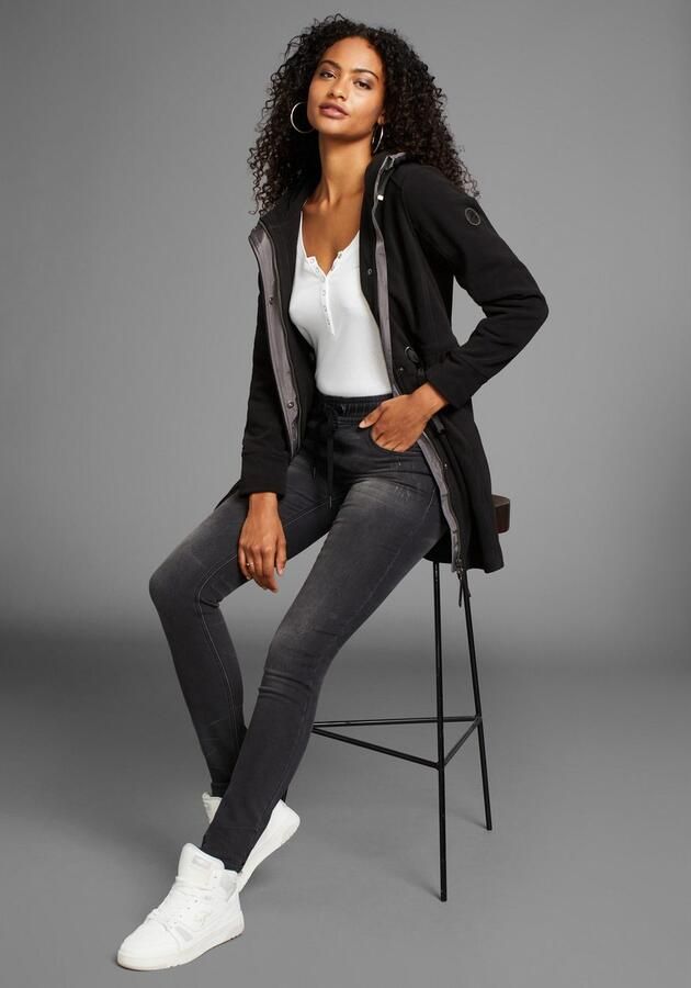 KangaROOS Fleecejack met capuchon van fleece met koord met 2-weg rits - Foto 4