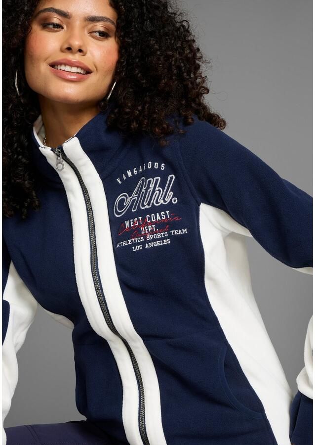 KangaROOS Fleecejack voor koude dagen sneldrogend warm figuurvolgende snit