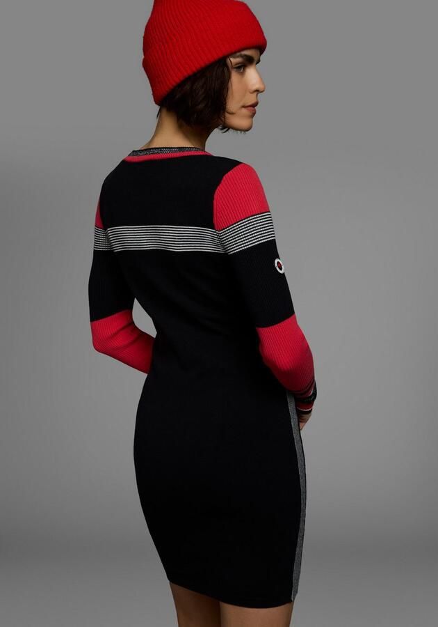 KangaROOS Gebreide jurk figuurvolgend lang sportieve look van katoenmix lange mouwen - Foto 7