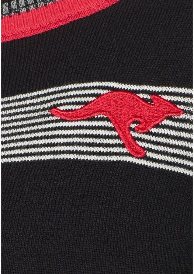 KangaROOS Gebreide jurk figuurvolgend lang sportieve look van katoenmix lange mouwen