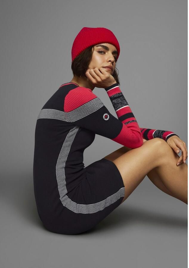 KangaROOS Gebreide jurk figuurvolgend lang sportieve look van katoenmix lange mouwen - Foto 2