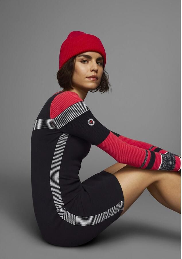 KangaROOS Gebreide jurk figuurvolgend lang sportieve look van katoenmix lange mouwen - Foto 3