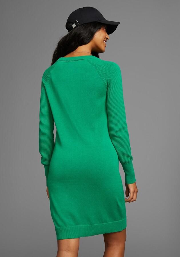 KangaROOS Gebreide jurk met brei-contrast op de mouw - Foto 2