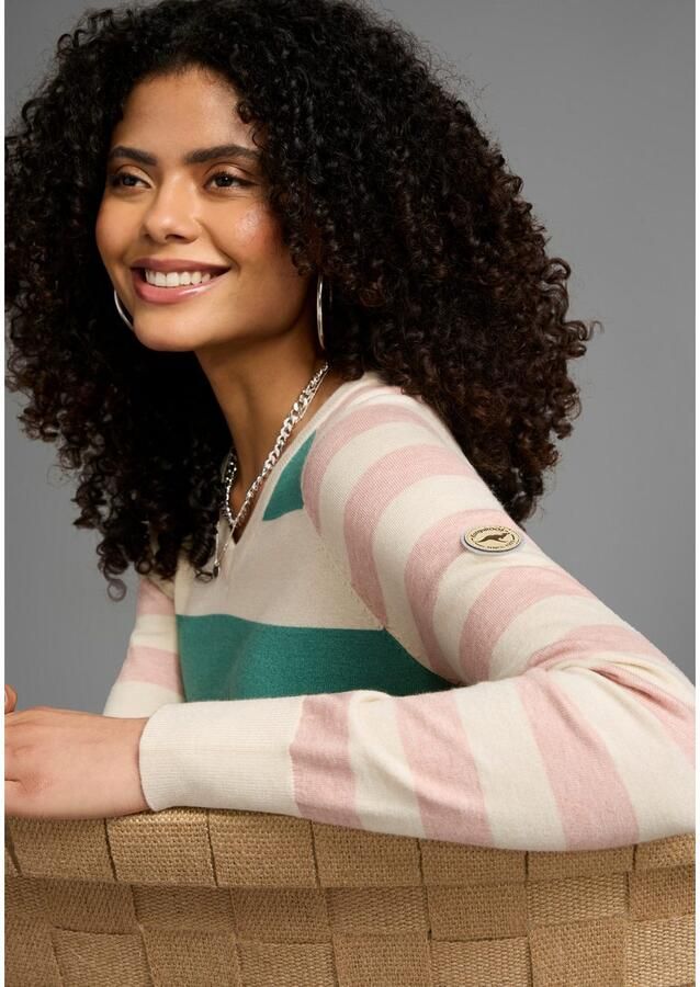 KangaROOS Gebreide trui met blokstrepen in pasteltinten - Foto 2