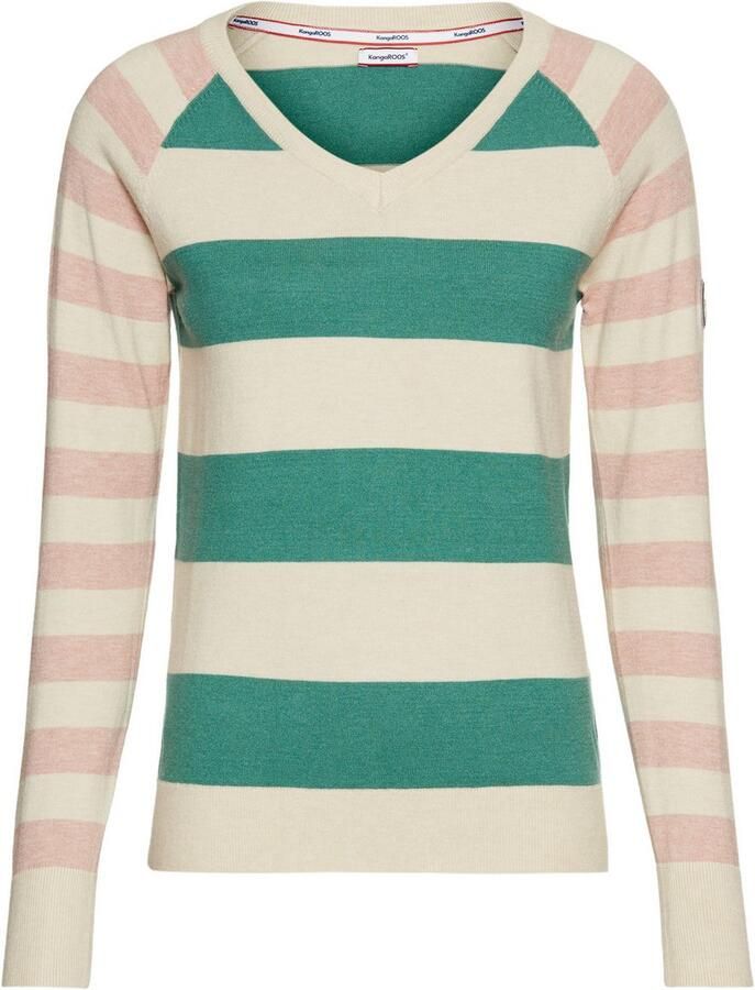 KangaROOS Gebreide trui met blokstrepen in pasteltinten
