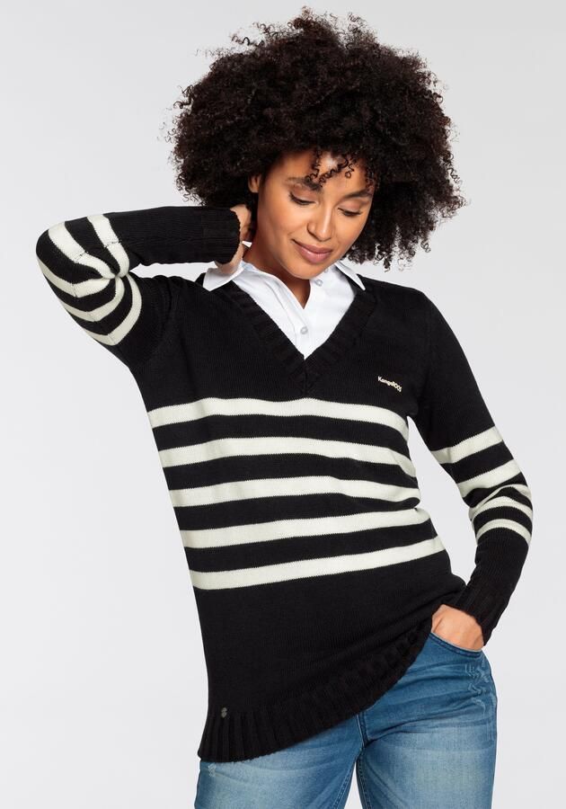 KangaROOS Gebreide trui met maritiem streepdessin - Foto 6