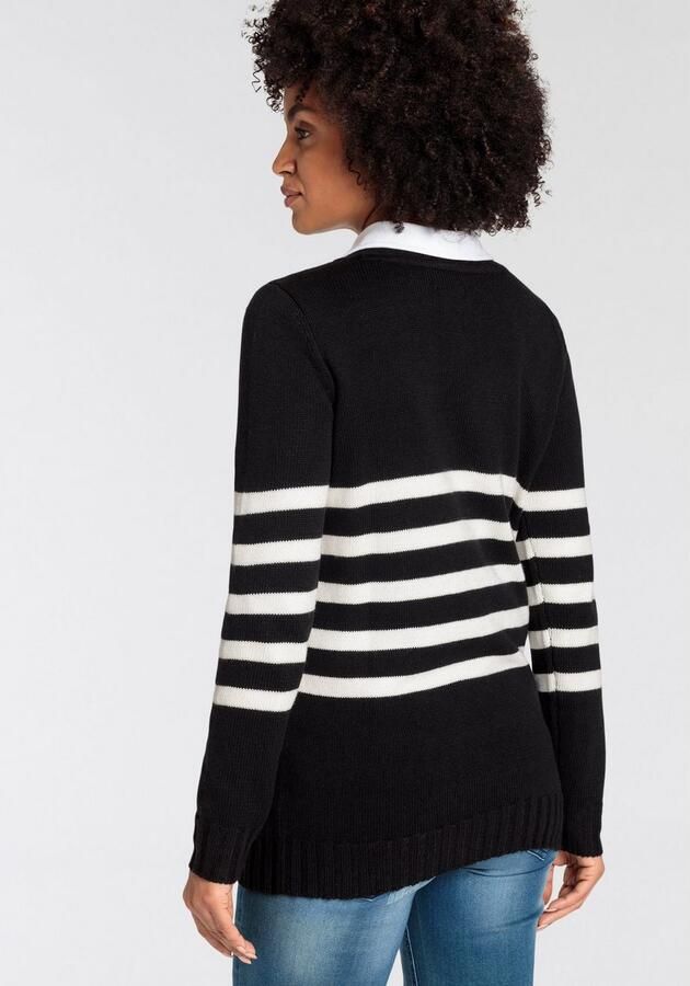 KangaROOS Gebreide trui met maritiem streepdessin - Foto 4