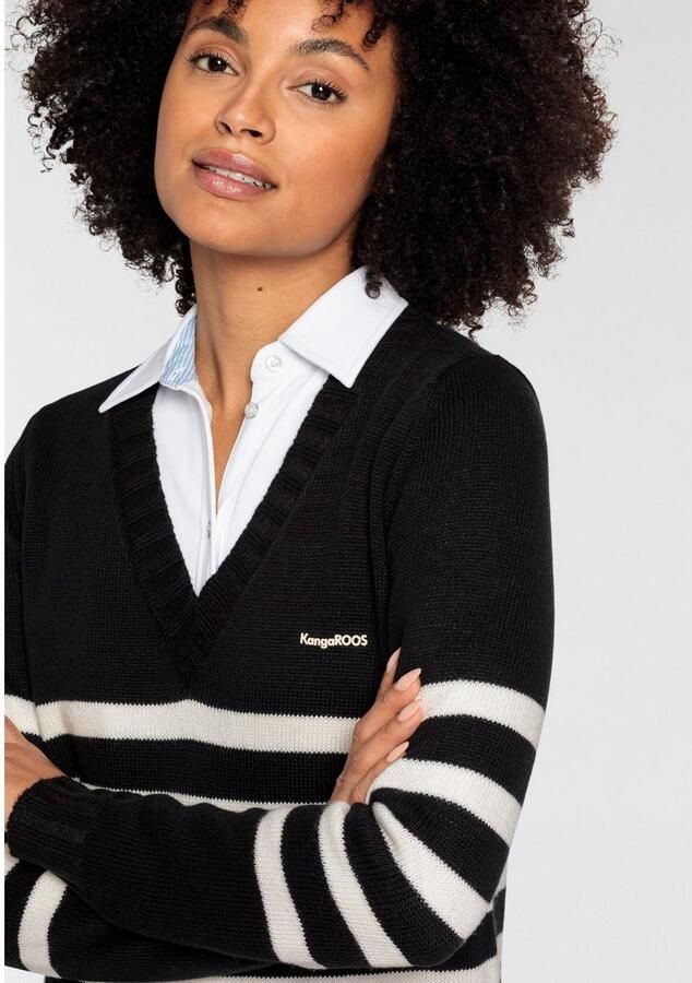 KangaROOS Gebreide trui met maritiem streepdessin - Foto 3