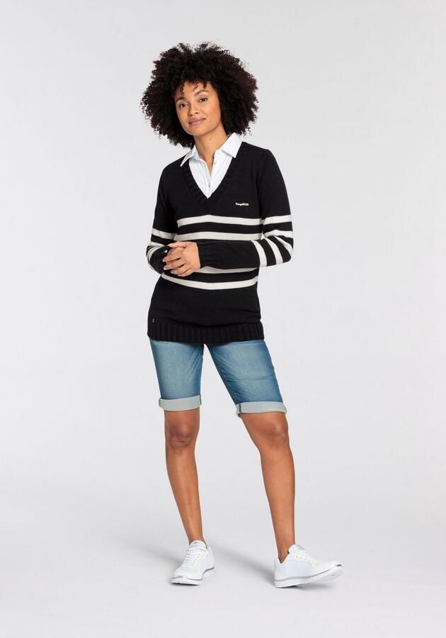 KangaROOS Gebreide trui met maritiem streepdessin - Foto 5