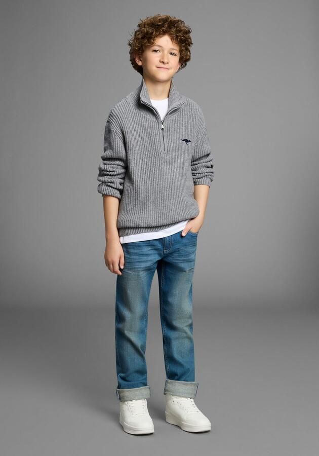 KangaROOS Gebreide trui Troyer Pullover met rits - Foto 3