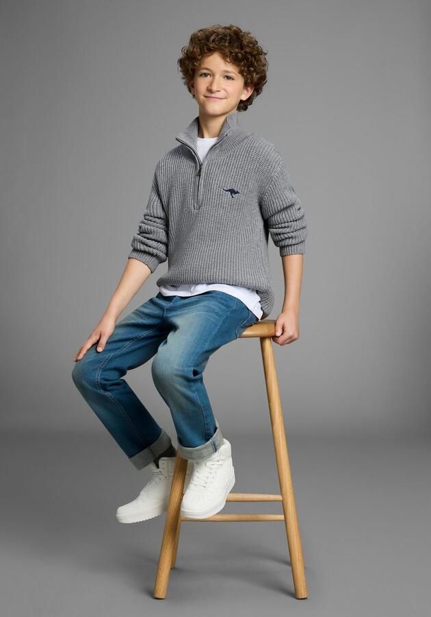 KangaROOS Gebreide trui Troyer Pullover met rits - Foto 4