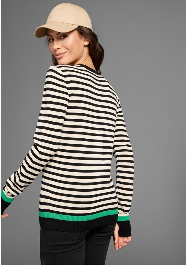 KangaROOS Gestreepte trui met streepjes en hartelijke logo-print - Foto 3