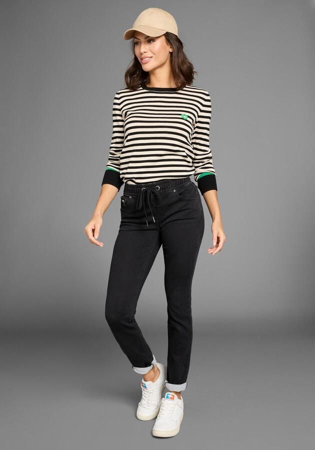 KangaROOS Gestreepte trui met streepjes en hartelijke logo-print - Foto 4