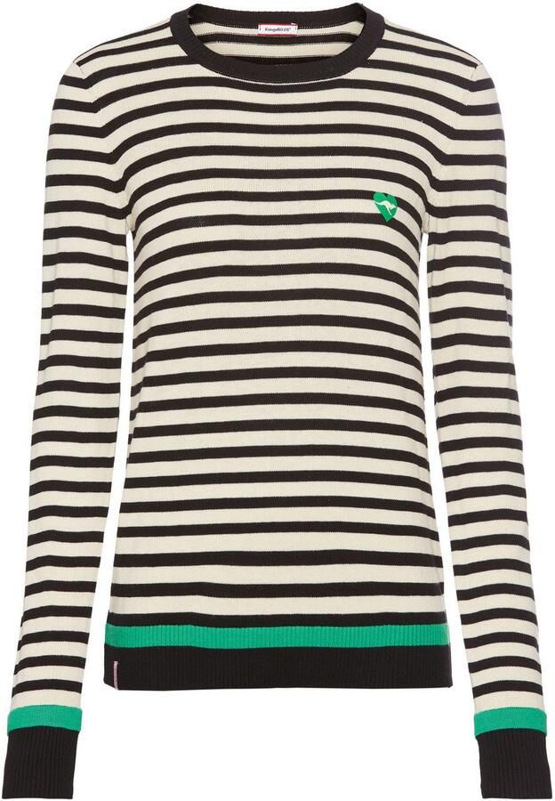 KangaROOS Gestreepte trui met streepjes en hartelijke logo-print - Foto 5