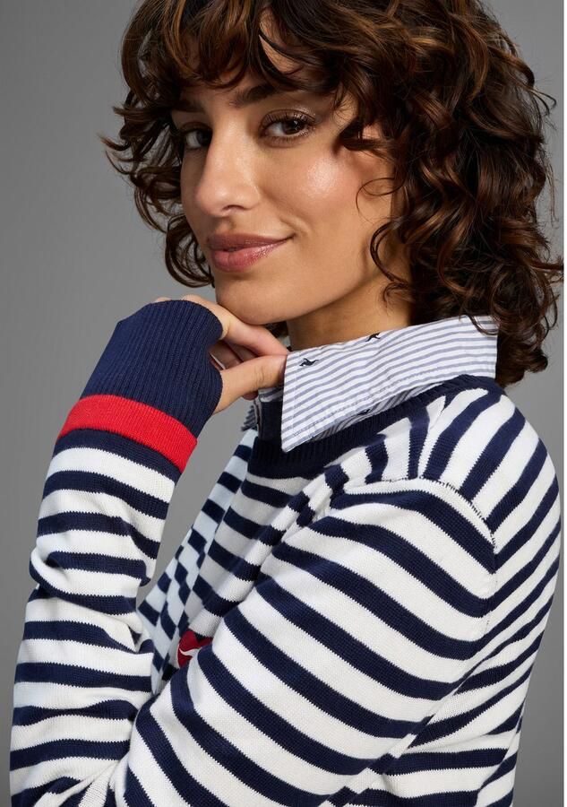 KangaROOS Gestreepte trui met streepjes en hartelijke logo-print - Foto 2