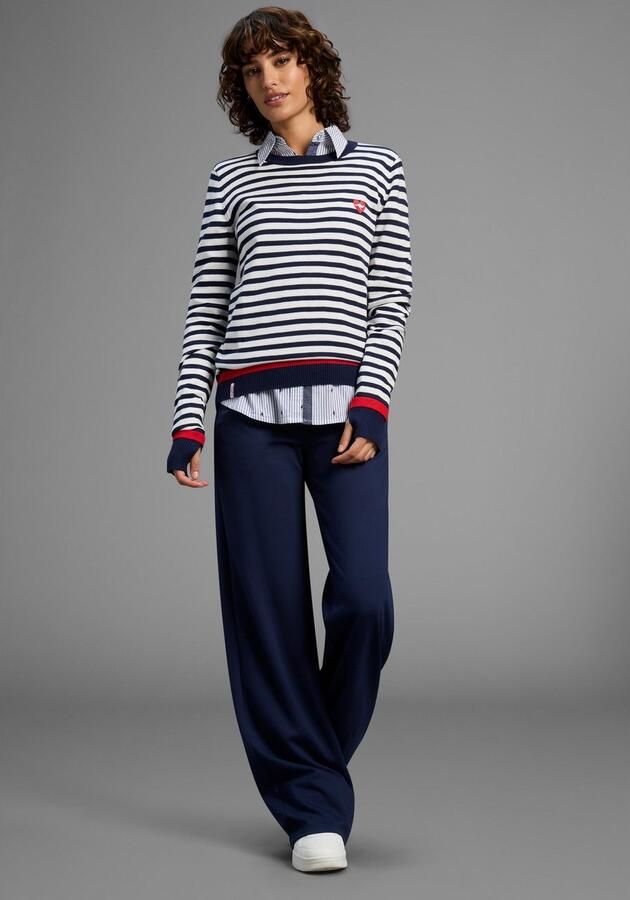 KangaROOS Gestreepte trui met streepjes en hartelijke logo-print - Foto 6