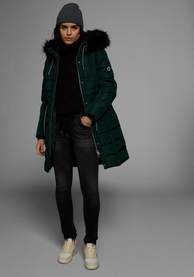 KangaROOS Gewatteerde jas figuurvolgende snit met ritszakken - Foto 4