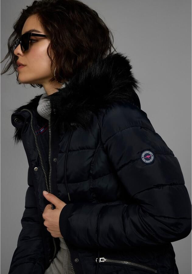 KangaROOS Gewatteerde jas figuurvolgende snit met ritszakken - Foto 3