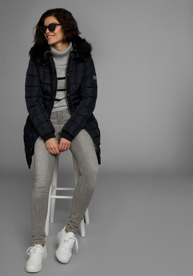 KangaROOS Gewatteerde jas figuurvolgende snit met ritszakken - Foto 6