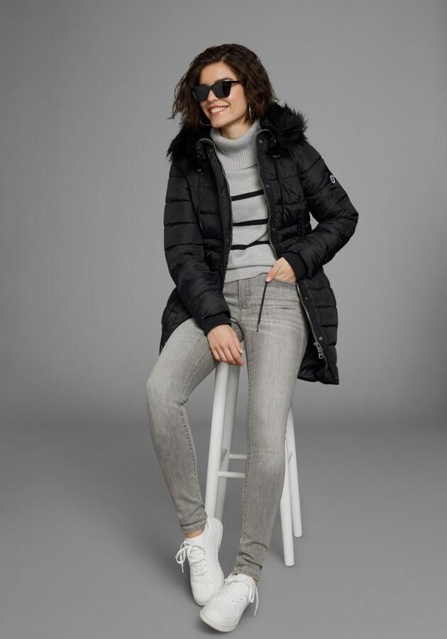 KangaROOS Gewatteerde jas figuurvolgende snit met ritszakken - Foto 7