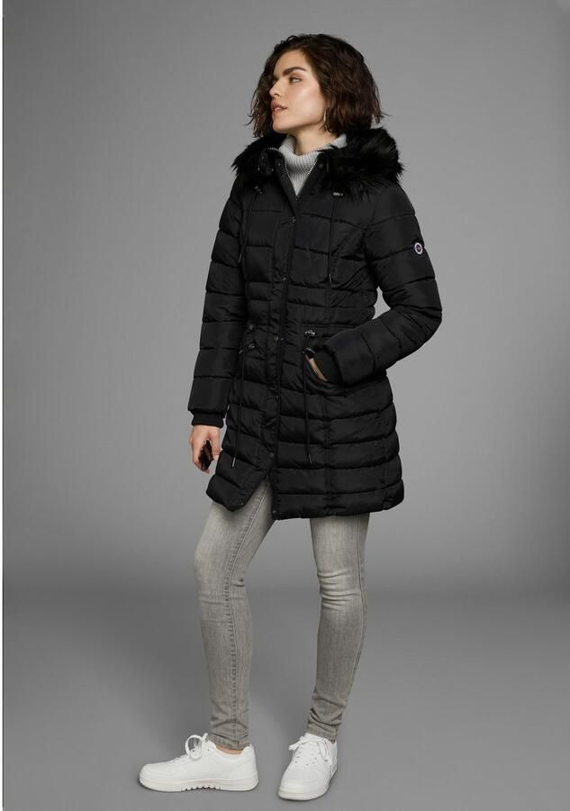 KangaROOS Gewatteerde jas figuurvolgende snit met ritszakken - Foto 2