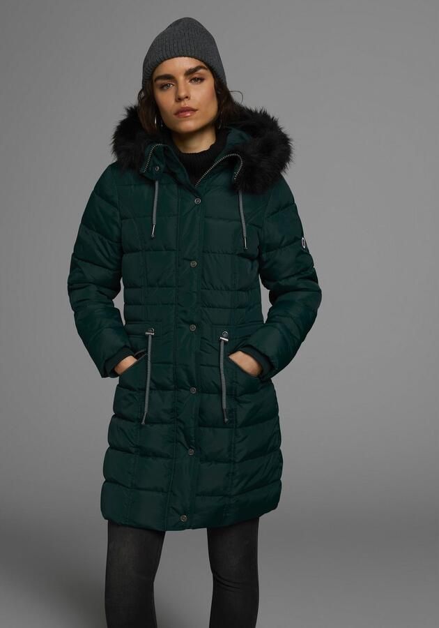 KangaROOS Gewatteerde jas figuurvolgende snit met ritszakken - Foto 8