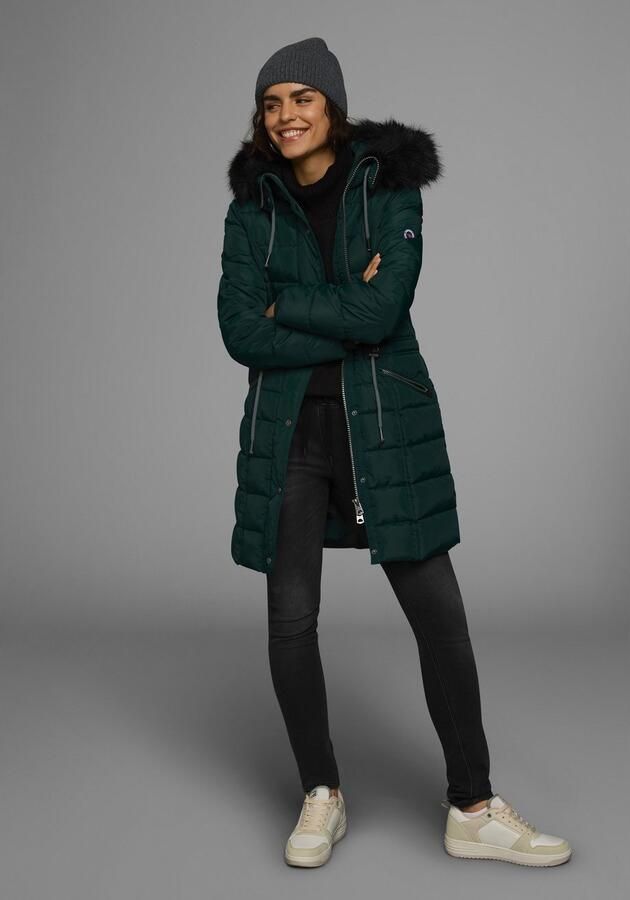 KangaROOS Gewatteerde jas figuurvolgende snit met ritszakken - Foto 9