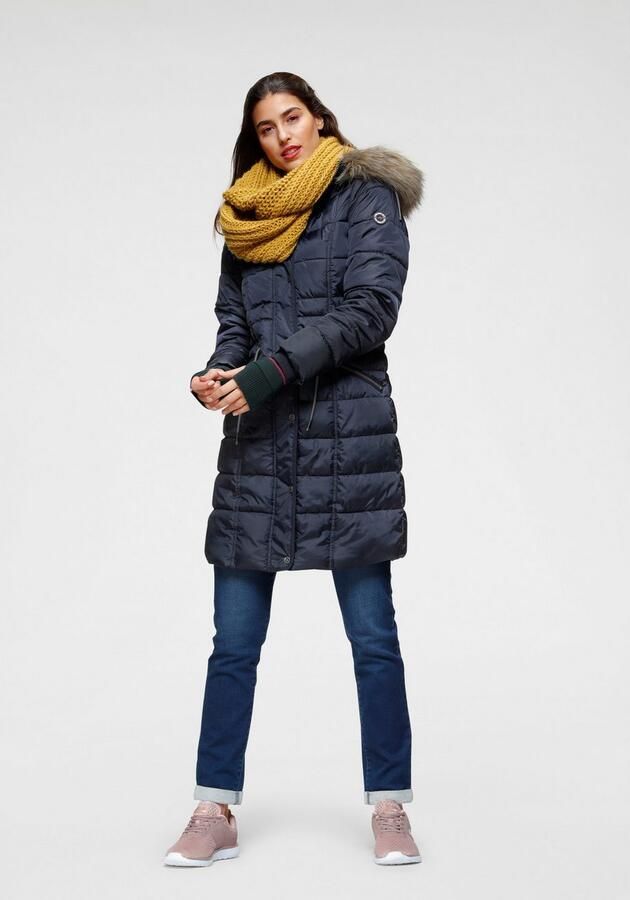 KangaROOS Gewatteerde jas figuurvolgende snit met ritszakken - Foto 2