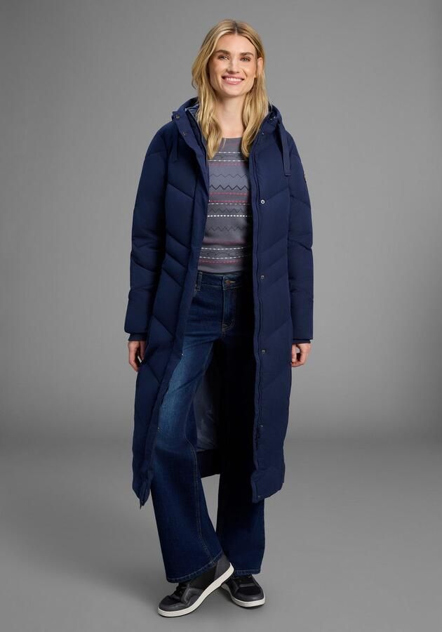 KangaROOS Gewatteerde jas Lange winterjas met knopen aan de zijkant en capuchon - Foto 8