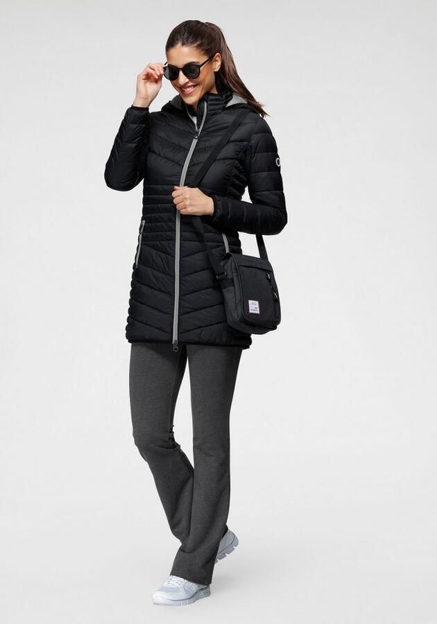 KangaROOS Gewatteerde jas voor het tussenseizoen van licht geweven materiaal figuurvolgende snit - Foto 3