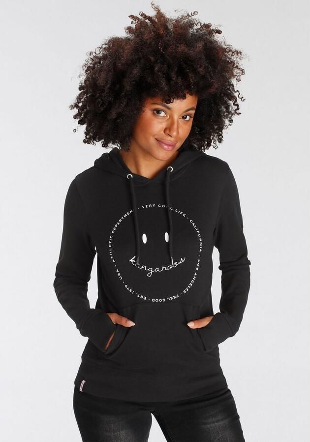 KangaROOS Hoodie Langarm met duimopeningen figuurvolgend van interlockmateriaal - Foto 4