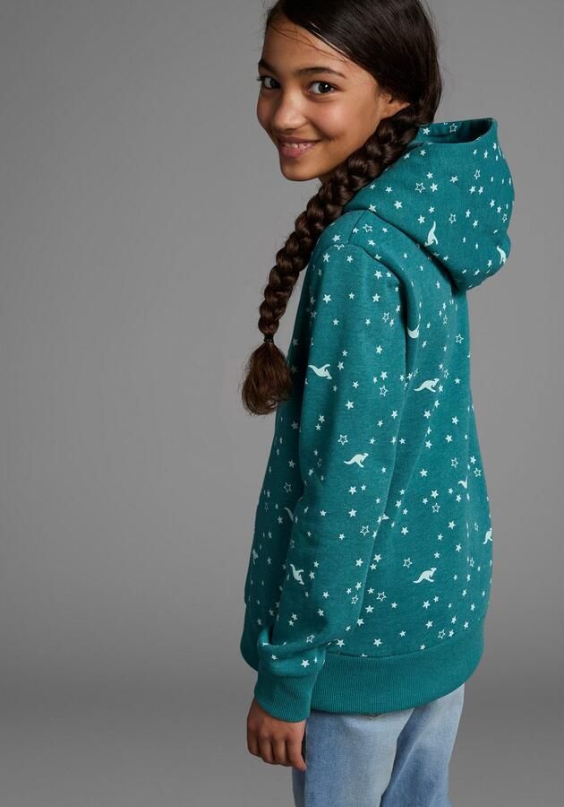 KangaROOS Hoodie Lange mouwen bedrukt met capuchon van katoenmix - Foto 5